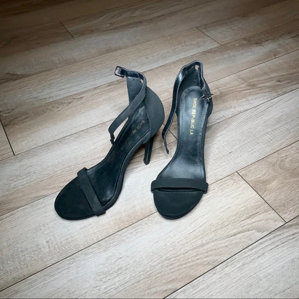 Black Strap Shoe Republic LA Heels